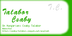 talabor csaby business card